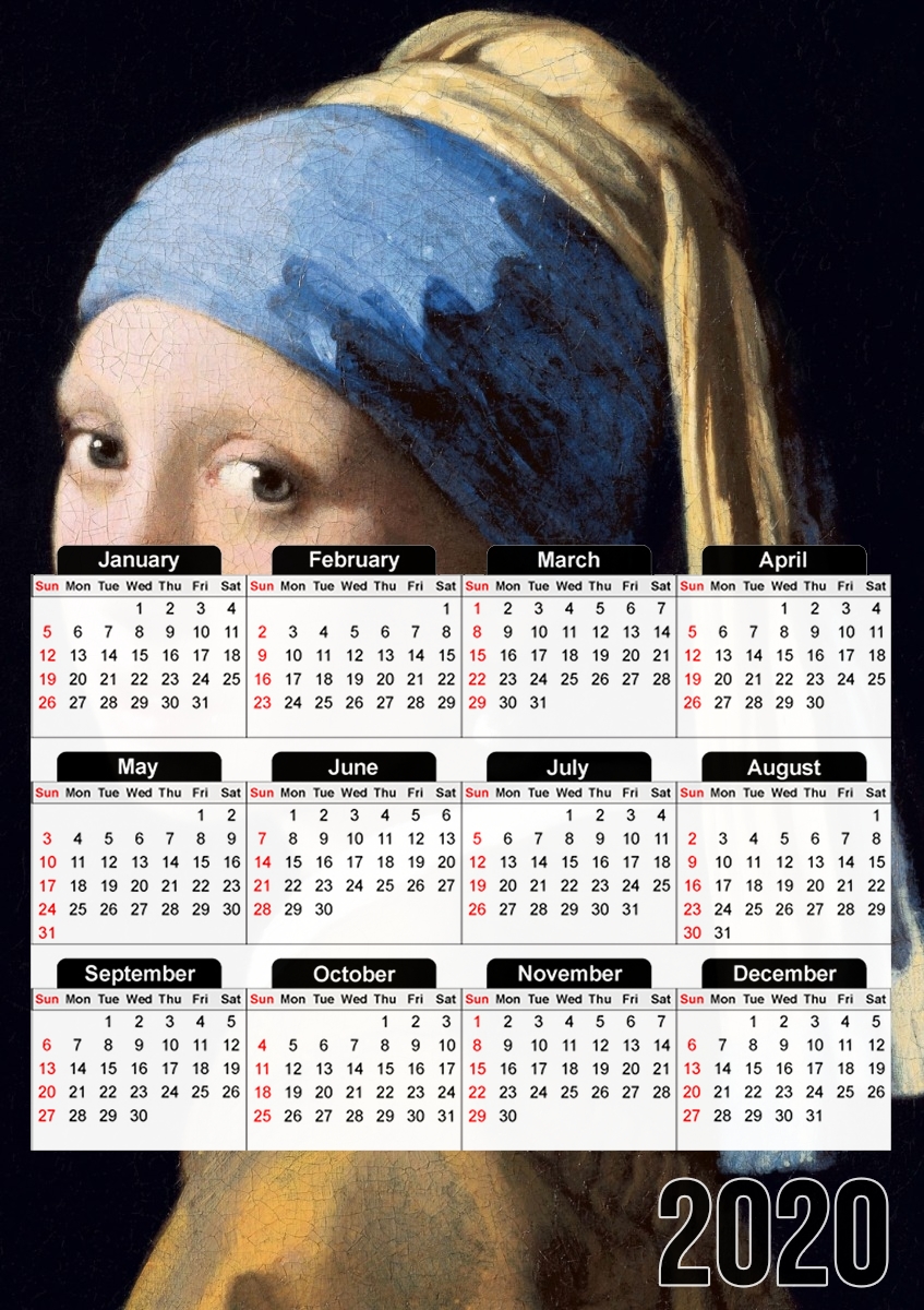  Girl with a Pearl Earring for A3 Photo Calendar 30x43cm