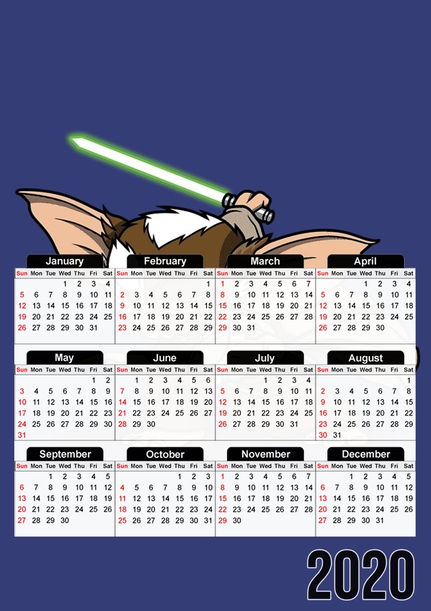  Gizmo x Yoda - Gremlins for A3 Photo Calendar 30x43cm