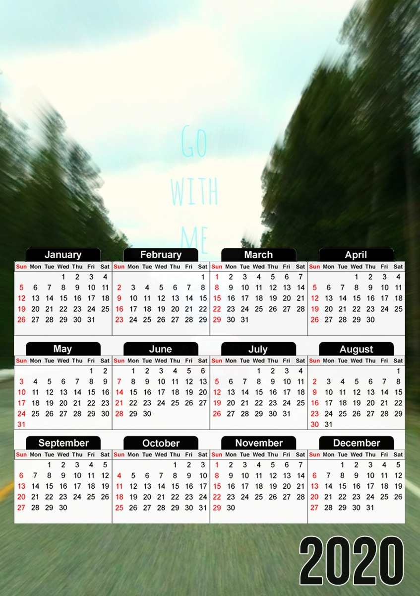  Go With Me for A3 Photo Calendar 30x43cm