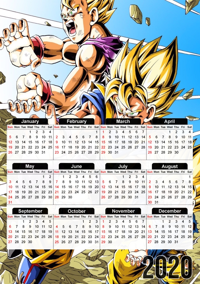  Goku Family for A3 Photo Calendar 30x43cm