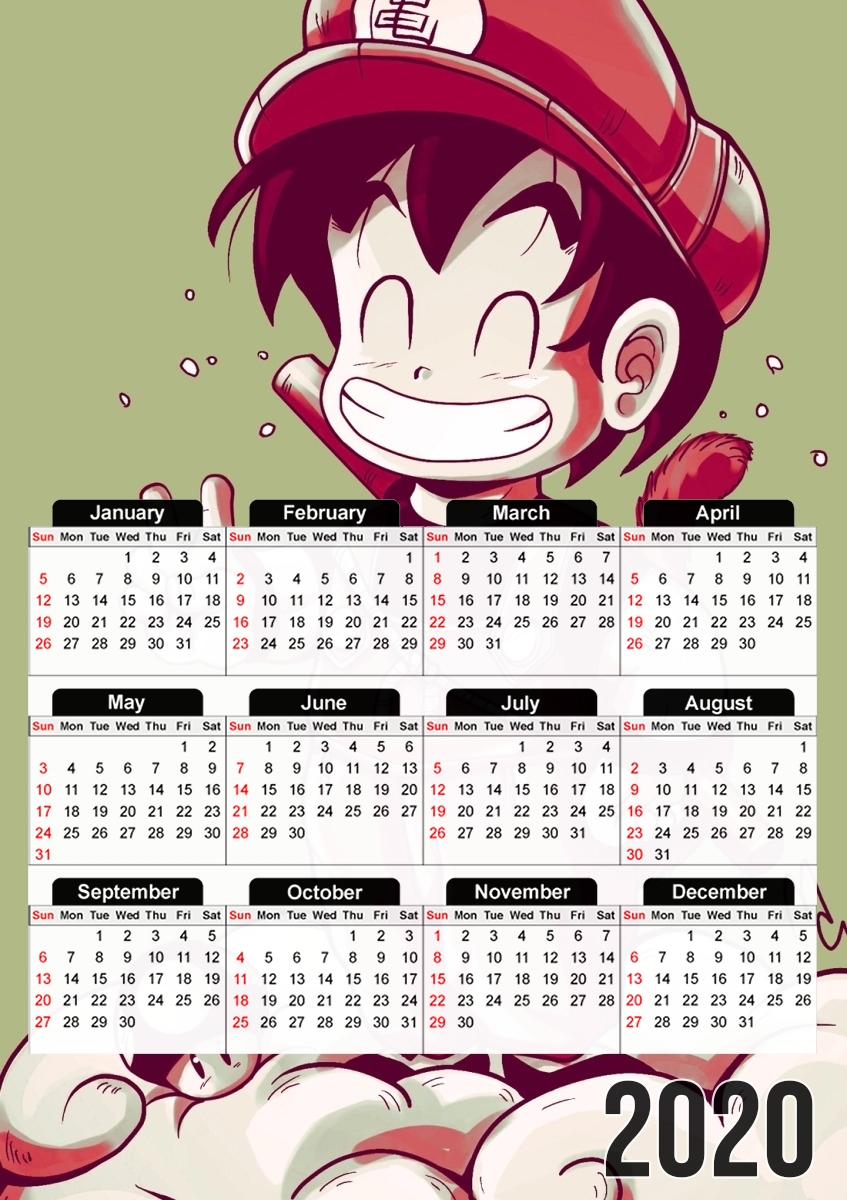  Goku-mario for A3 Photo Calendar 30x43cm