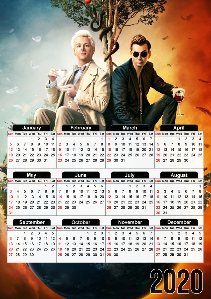  Good Omens for A3 Photo Calendar 30x43cm