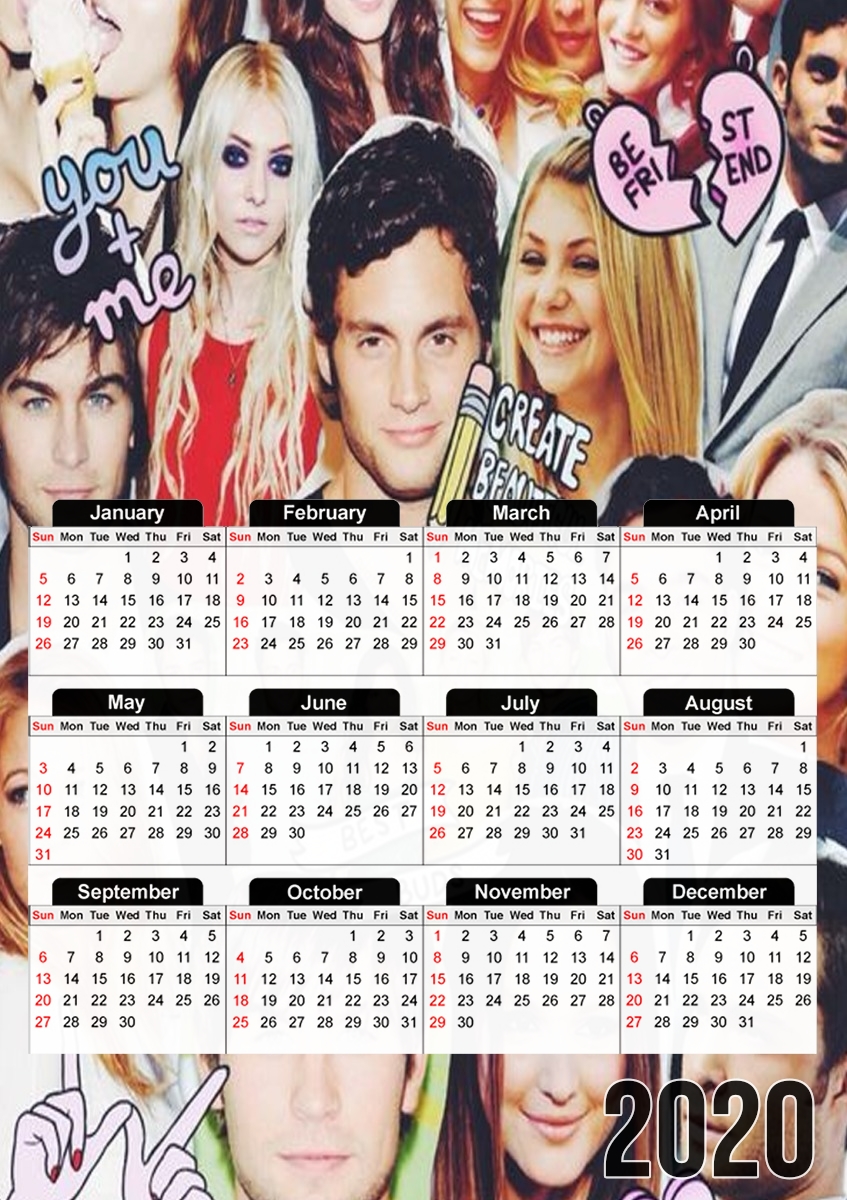  Gossip Girl Fan Collage for A3 Photo Calendar 30x43cm