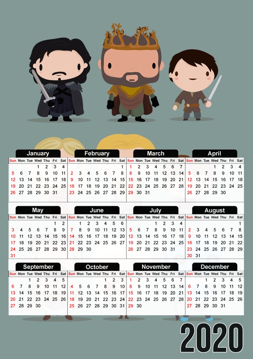  Got characters for A3 Photo Calendar 30x43cm