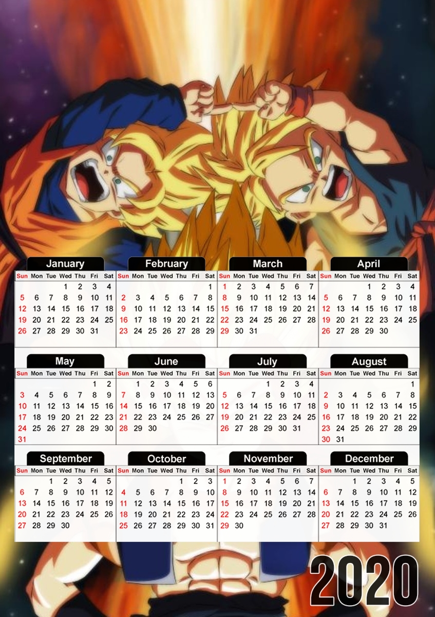  Gotenks Gohan x Trunks fusion for A3 Photo Calendar 30x43cm