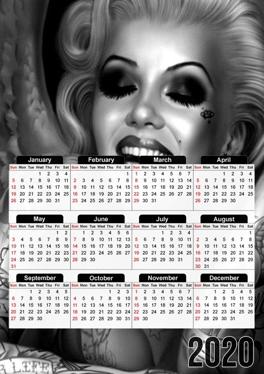  Goth Marilyn for A3 Photo Calendar 30x43cm