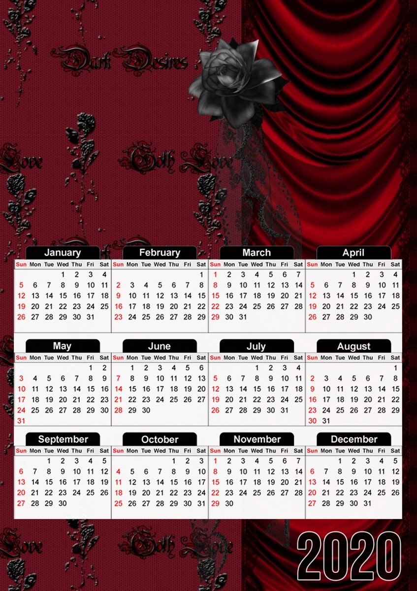  Gothic Elegance for A3 Photo Calendar 30x43cm