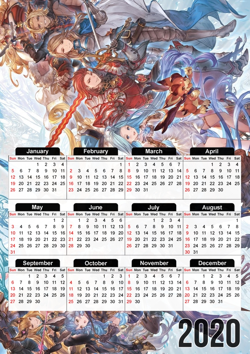  Granblue Fantasy for A3 Photo Calendar 30x43cm