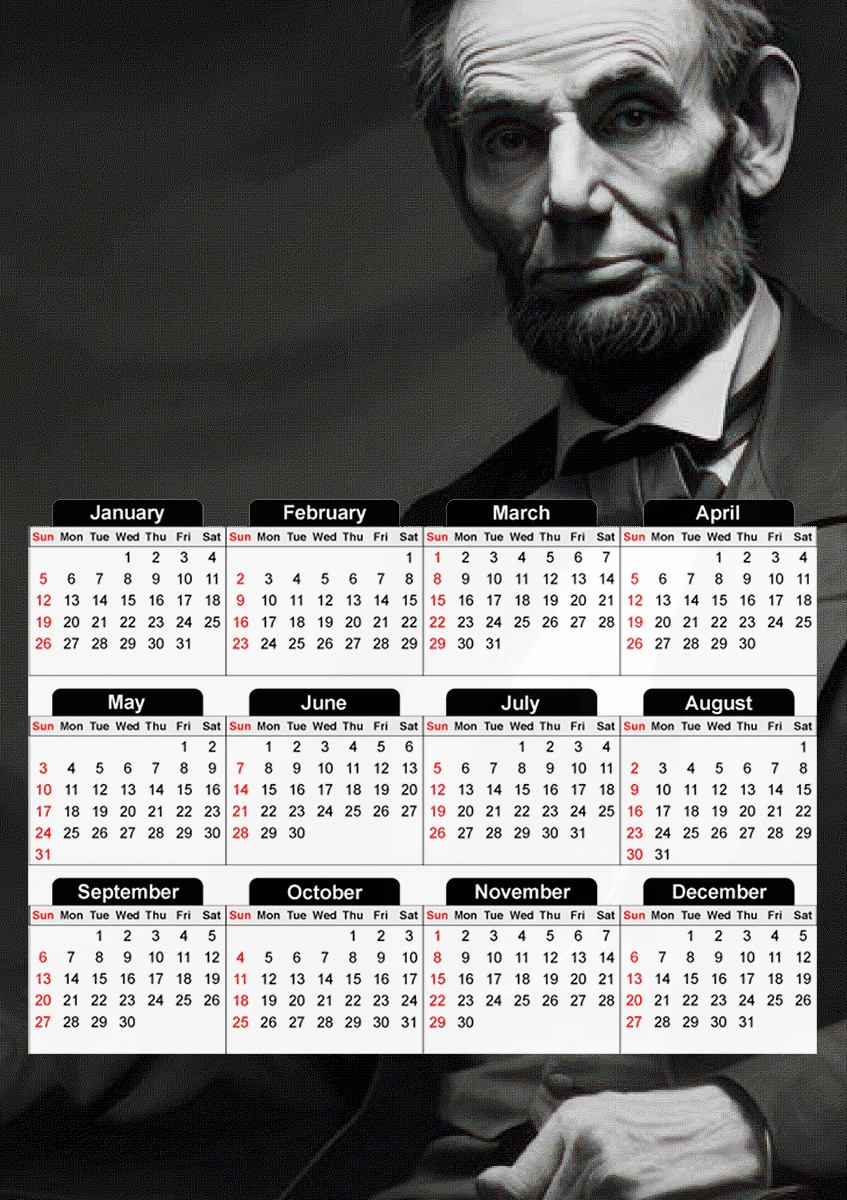  Gray Lincoln for A3 Photo Calendar 30x43cm