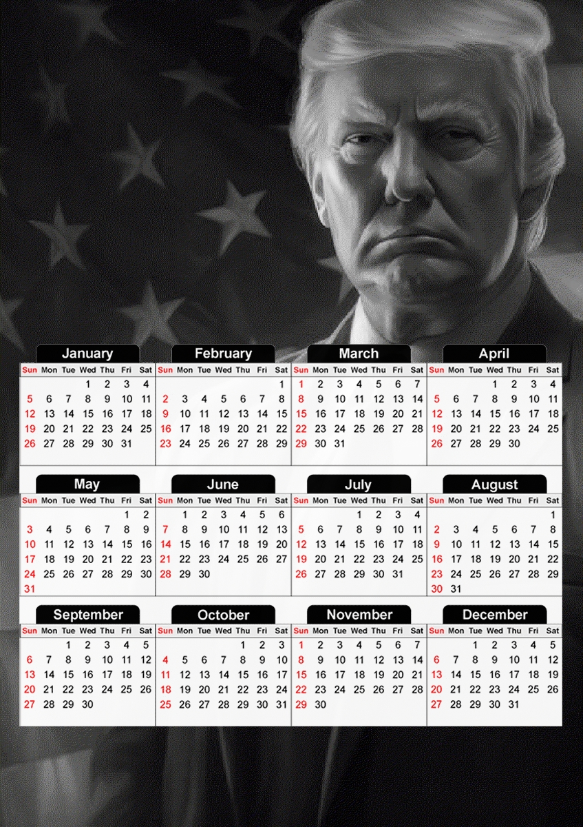  Gray Trump for A3 Photo Calendar 30x43cm