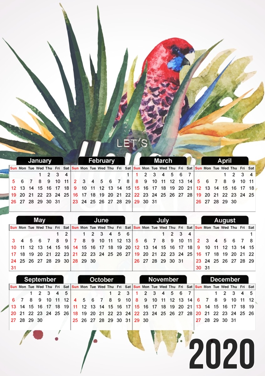  Great Summer (Watercolor) for A3 Photo Calendar 30x43cm