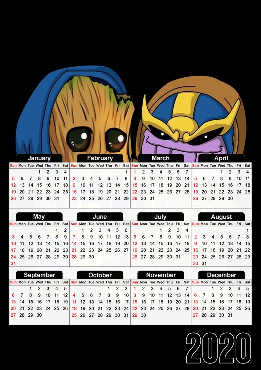  Groot x Thanos for A3 Photo Calendar 30x43cm