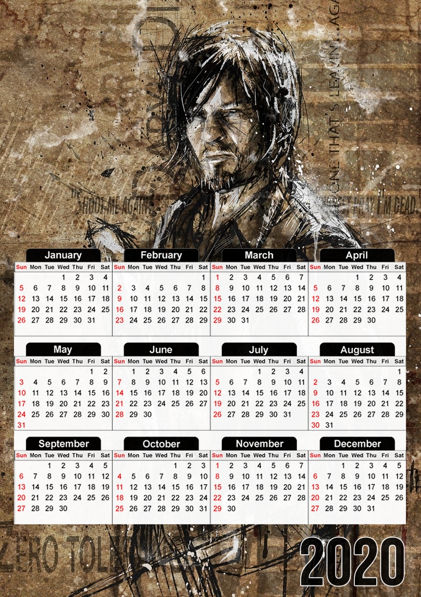  Grunge Daryl Dixon for A3 Photo Calendar 30x43cm