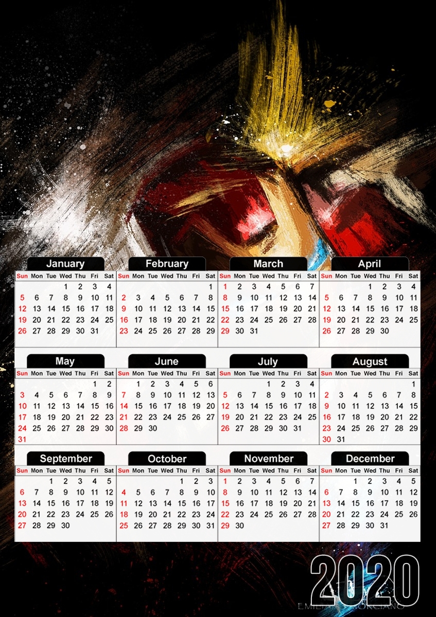  Grunge Ironman for A3 Photo Calendar 30x43cm