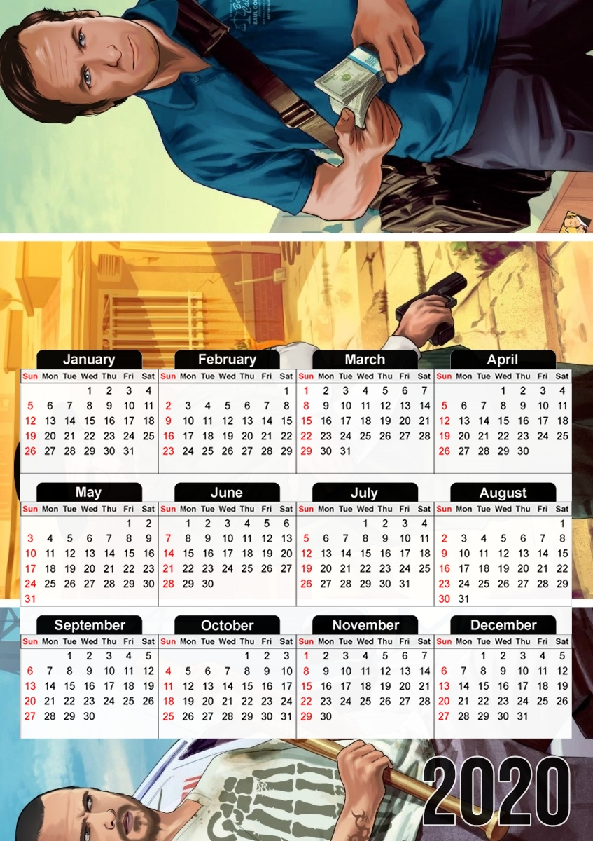  GTA Breaking Bad  for A3 Photo Calendar 30x43cm