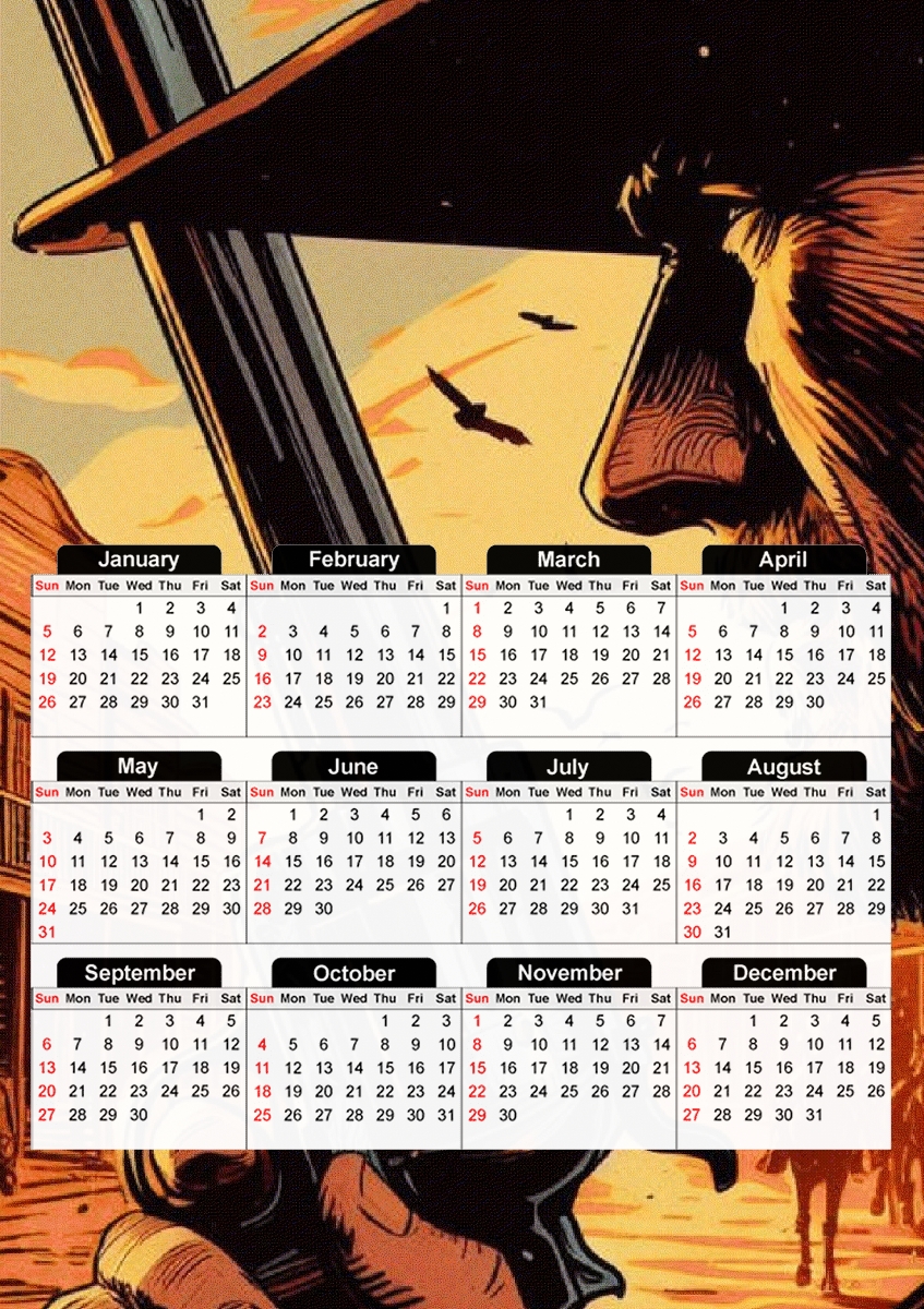  Gunman Law for A3 Photo Calendar 30x43cm