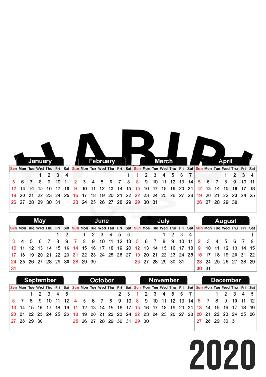  Habibi My Love for A3 Photo Calendar 30x43cm