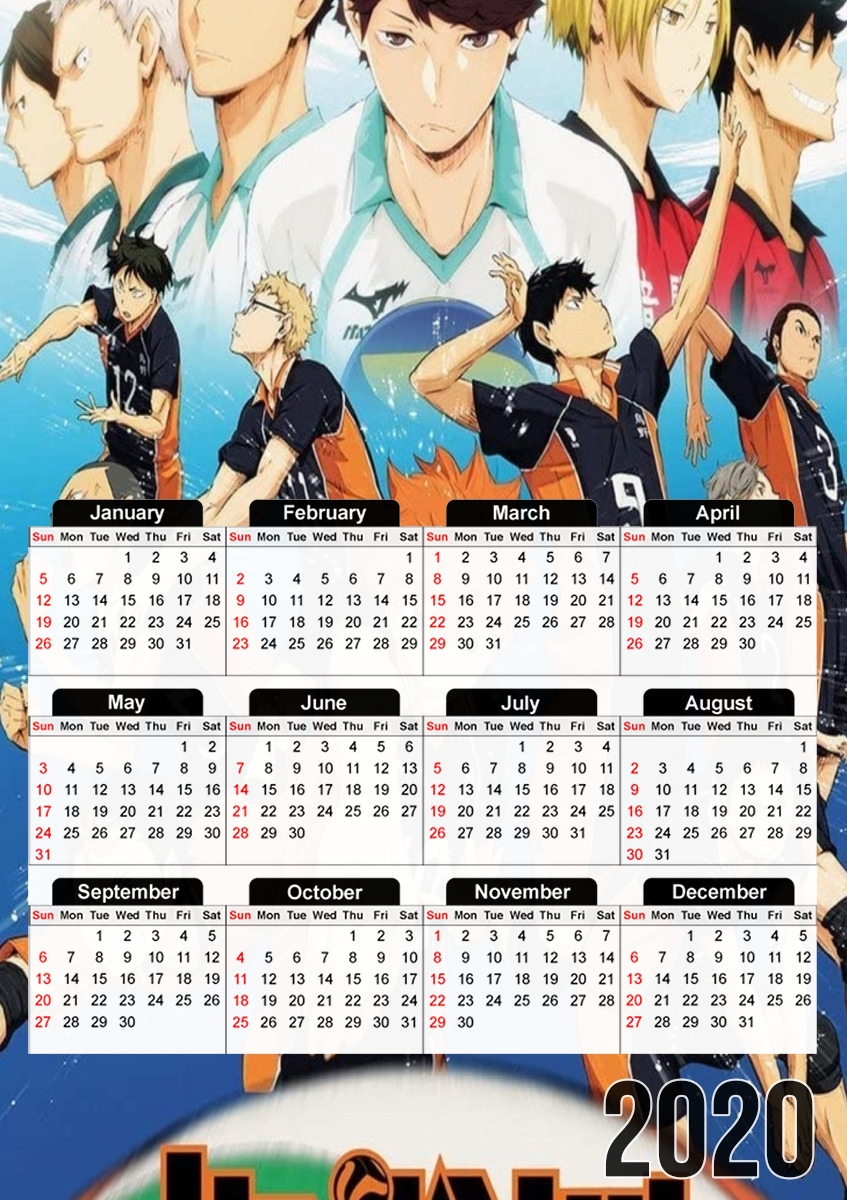  Haikyu group for A3 Photo Calendar 30x43cm