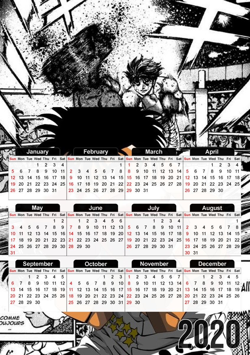  Hajime No Ippo Defense for A3 Photo Calendar 30x43cm