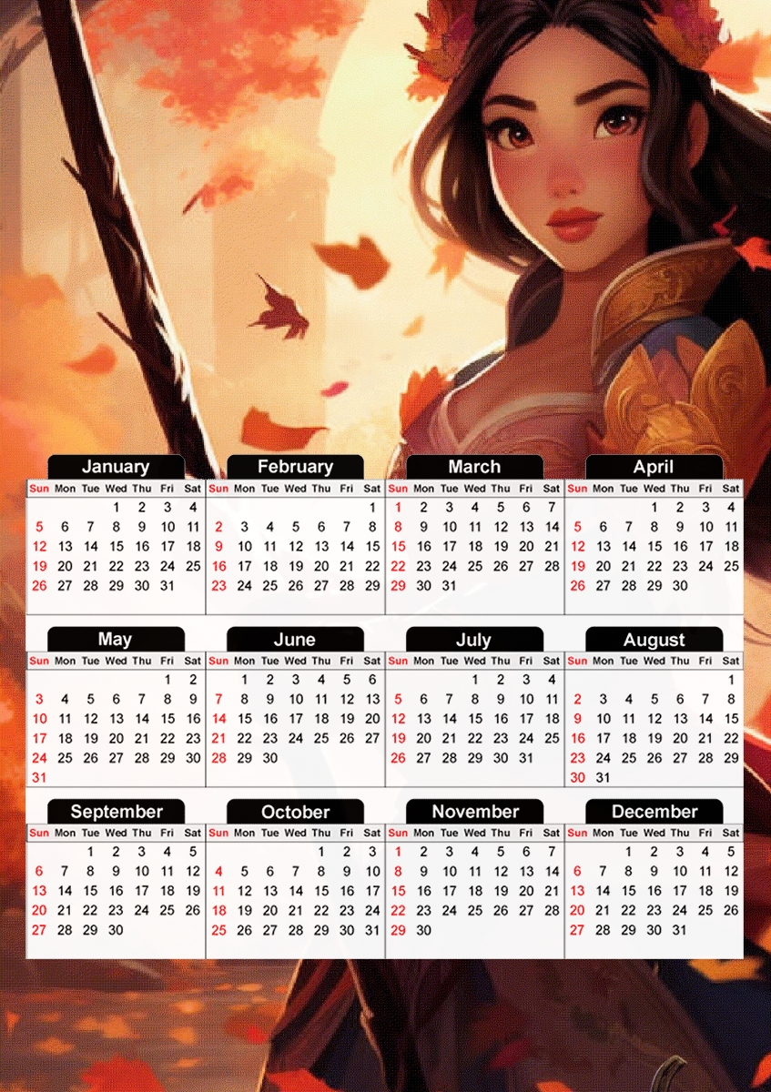  Halloween Princess V5 for A3 Photo Calendar 30x43cm