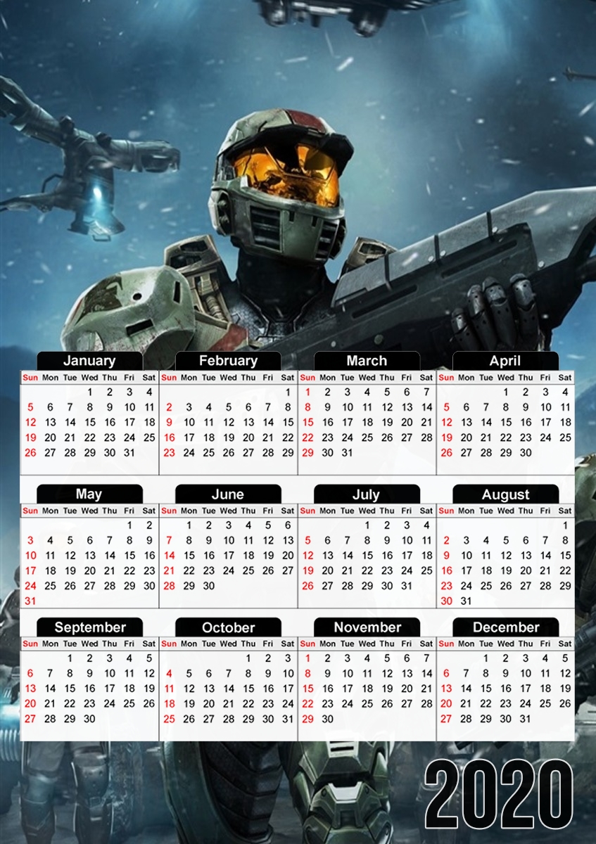  Halo War Game for A3 Photo Calendar 30x43cm