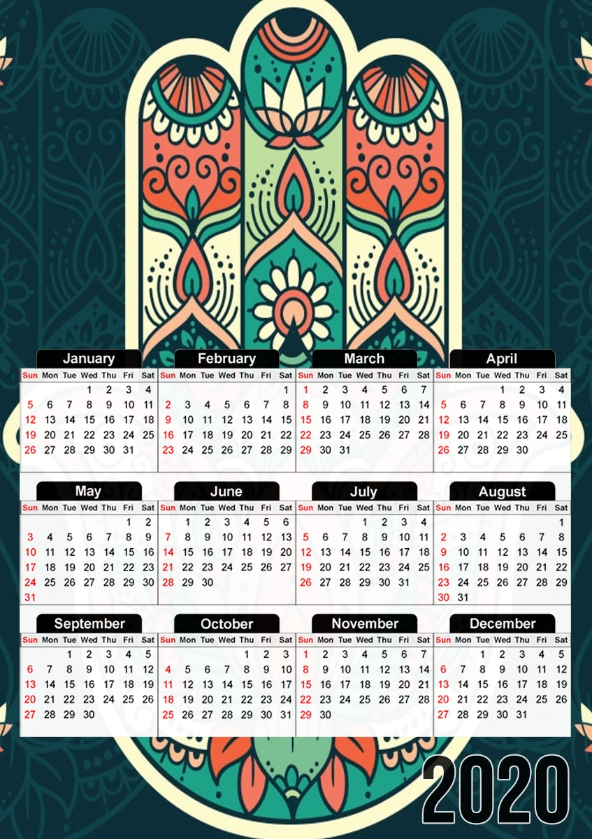  Hamsa Hand for A3 Photo Calendar 30x43cm