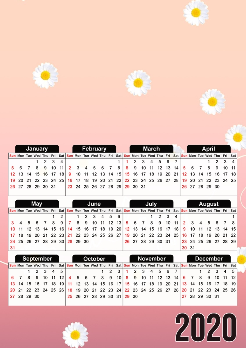  HAPPY DAISY SUNRISE for A3 Photo Calendar 30x43cm