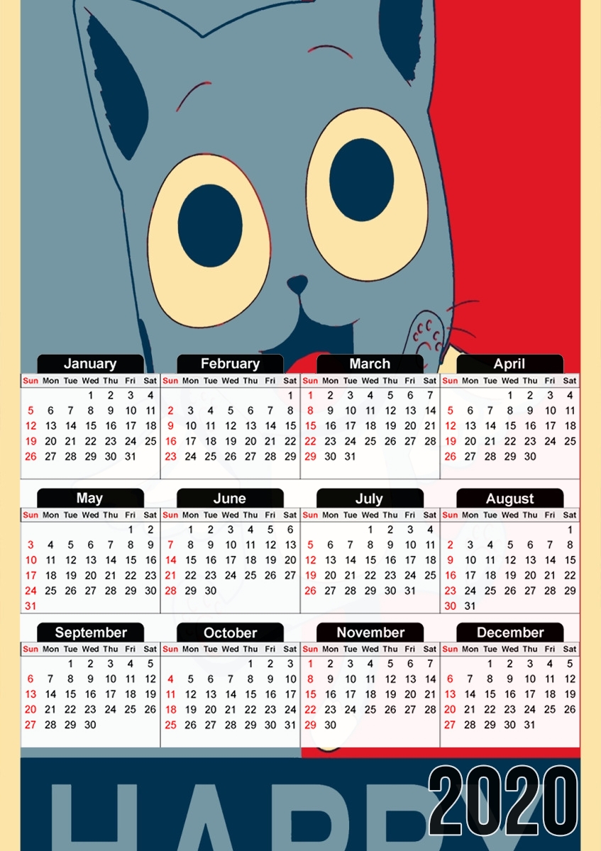  Happy propaganda for A3 Photo Calendar 30x43cm