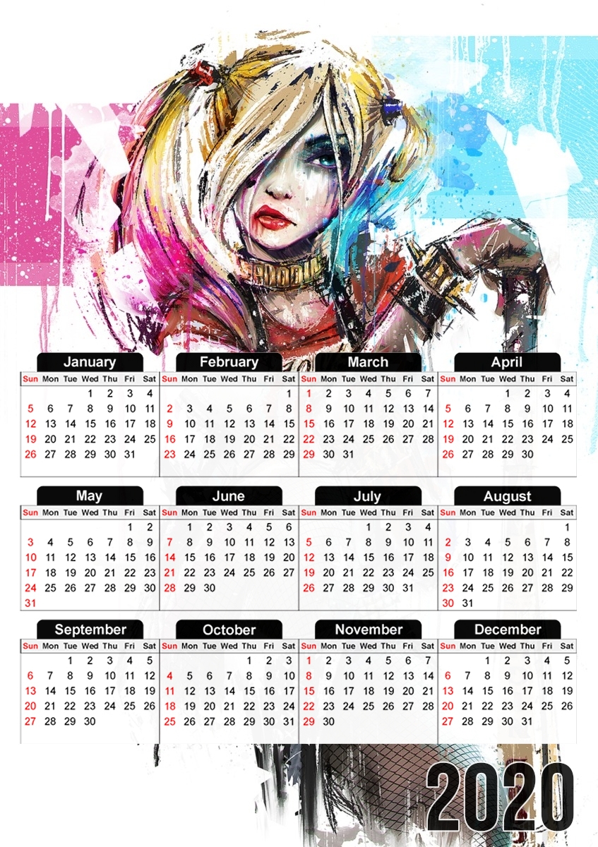  Harley Quinn for A3 Photo Calendar 30x43cm