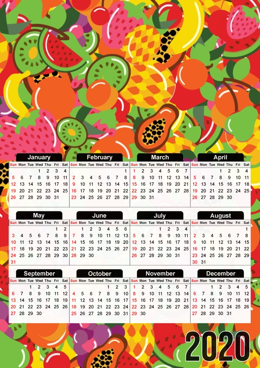  Healthy Food: Fruits and Vegetables V1 for A3 Photo Calendar 30x43cm