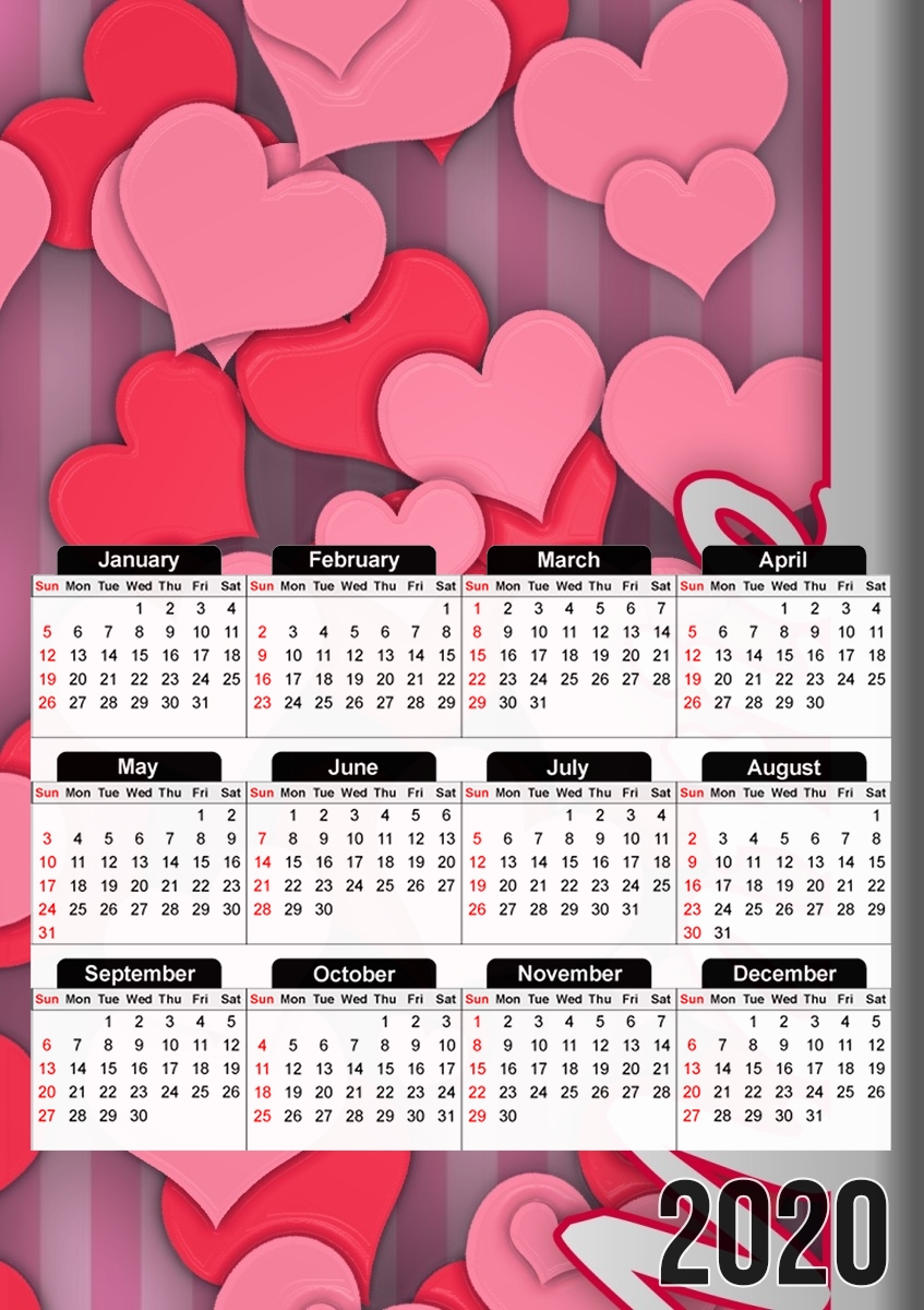  Heart Love - Marie for A3 Photo Calendar 30x43cm