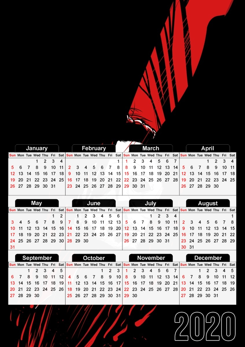  Hell-O-Ween Myers knife for A3 Photo Calendar 30x43cm