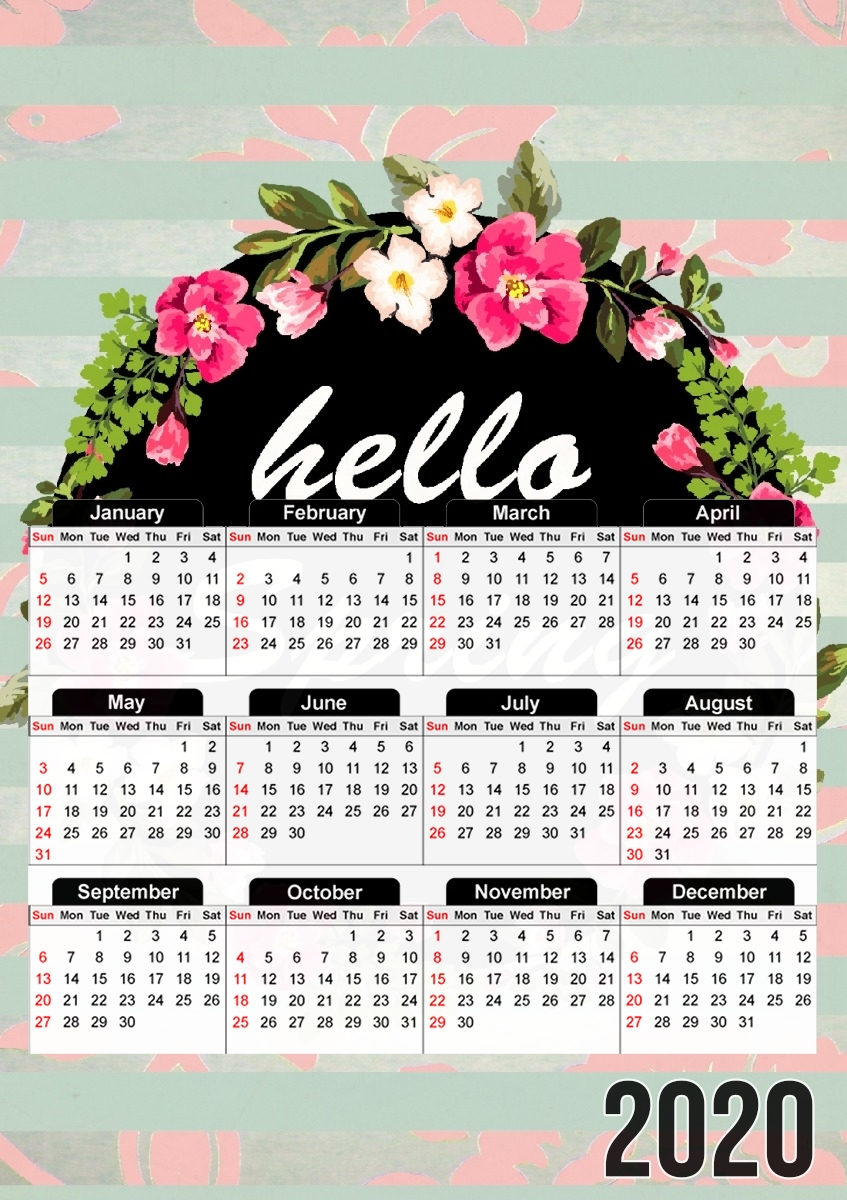  HELLO SPRING for A3 Photo Calendar 30x43cm