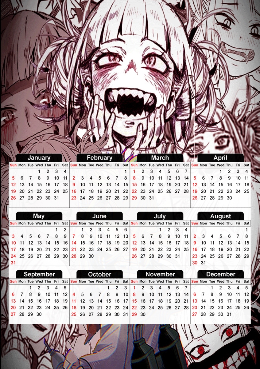  Himiko toga MHA for A3 Photo Calendar 30x43cm