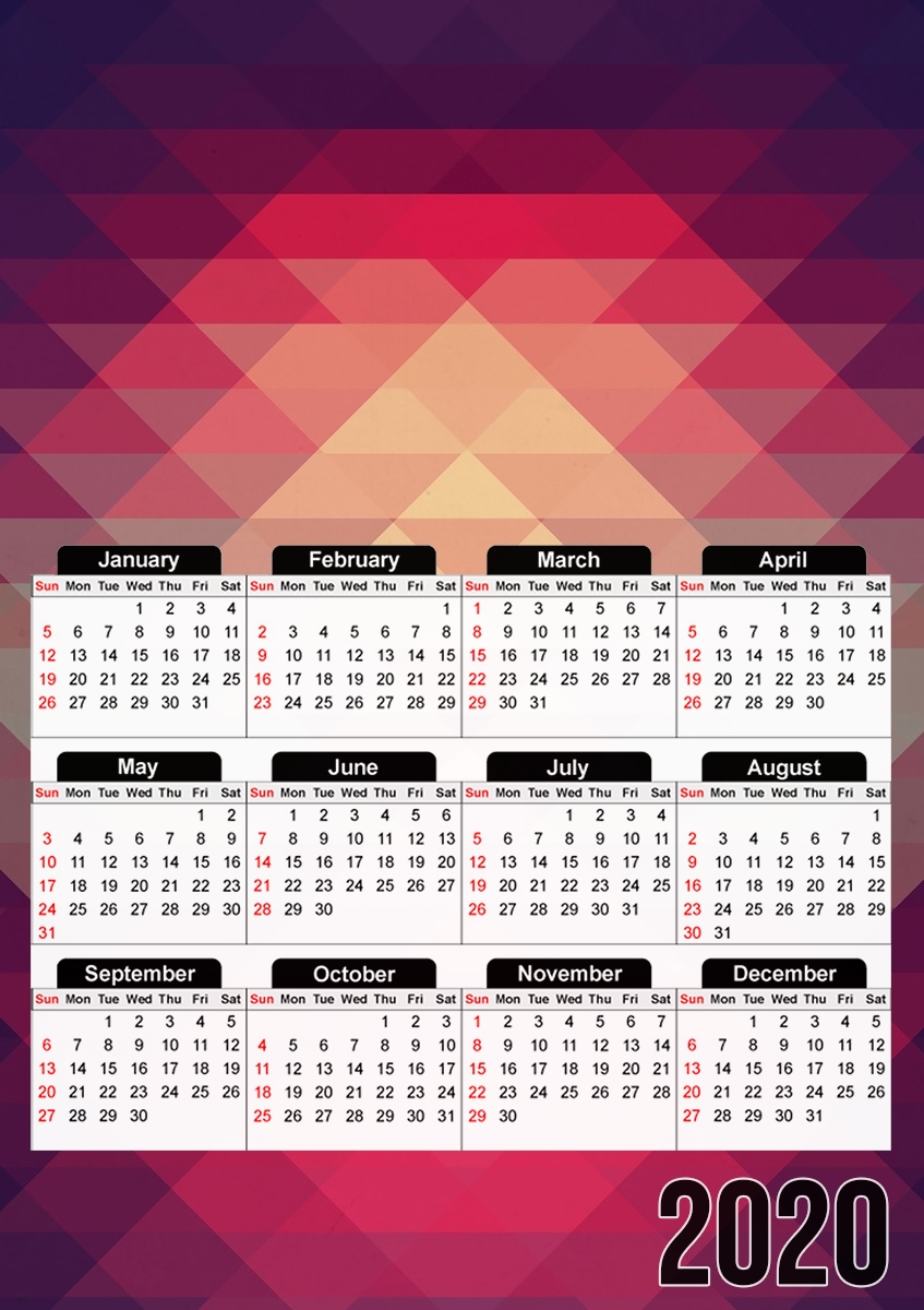  Hipster Triangles for A3 Photo Calendar 30x43cm