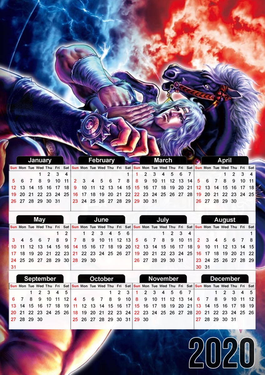  Hokuto no Ken for A3 Photo Calendar 30x43cm