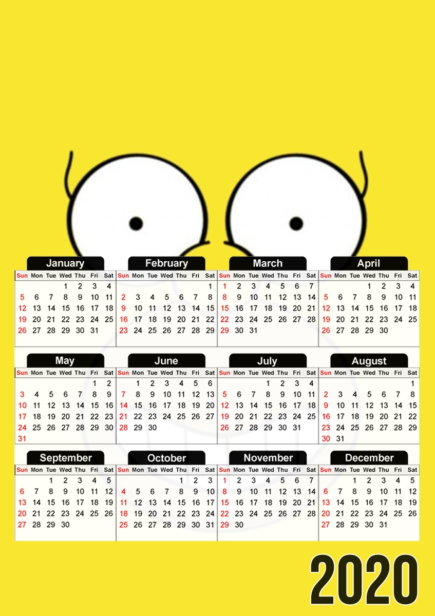  Homer Face for A3 Photo Calendar 30x43cm