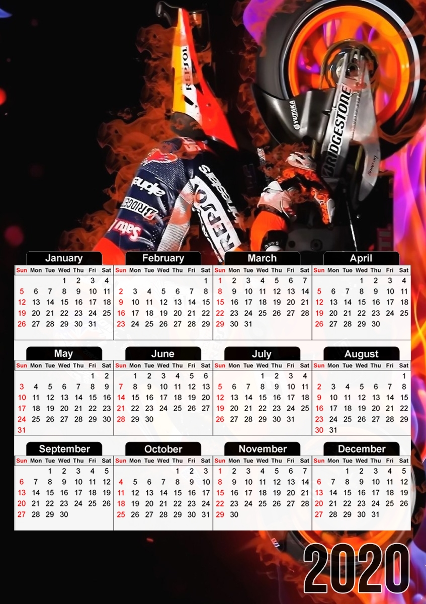  Honda Moto for A3 Photo Calendar 30x43cm