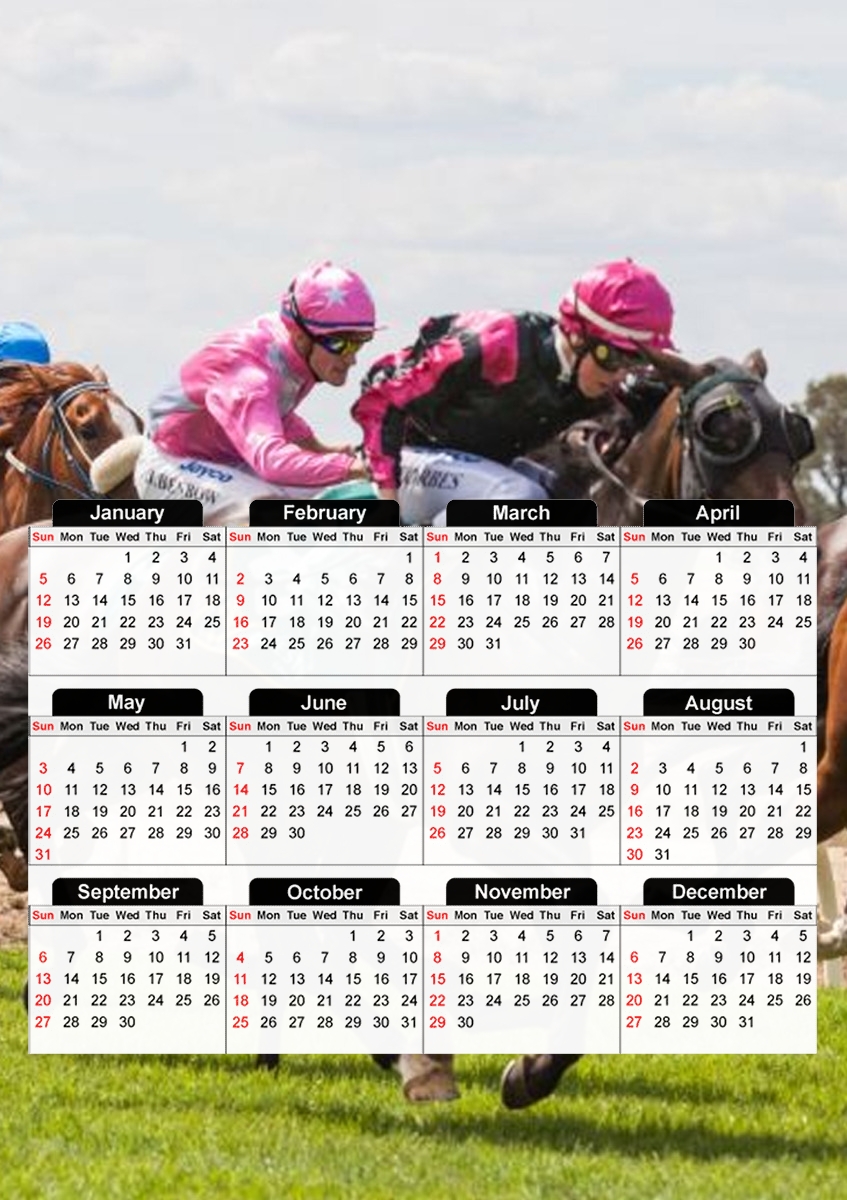  Horse Race for A3 Photo Calendar 30x43cm