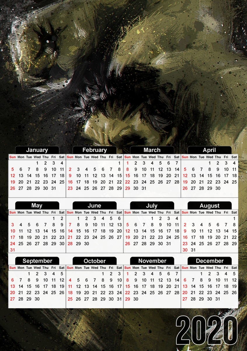  Hulk for A3 Photo Calendar 30x43cm