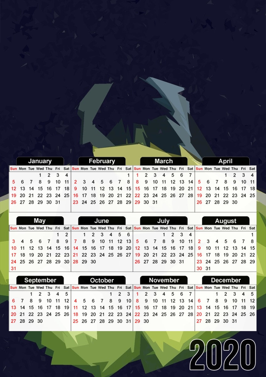  Hulk Polygone for A3 Photo Calendar 30x43cm