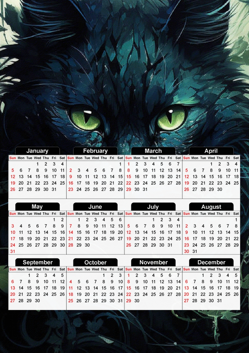  I Love Cats v1 for A3 Photo Calendar 30x43cm