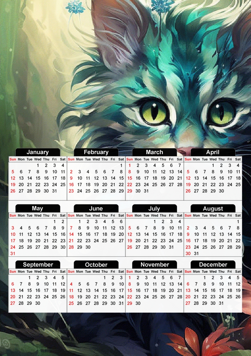  I Love Cats v2 for A3 Photo Calendar 30x43cm