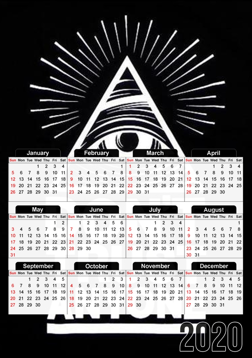  Illuminati Dont trust anyone for A3 Photo Calendar 30x43cm