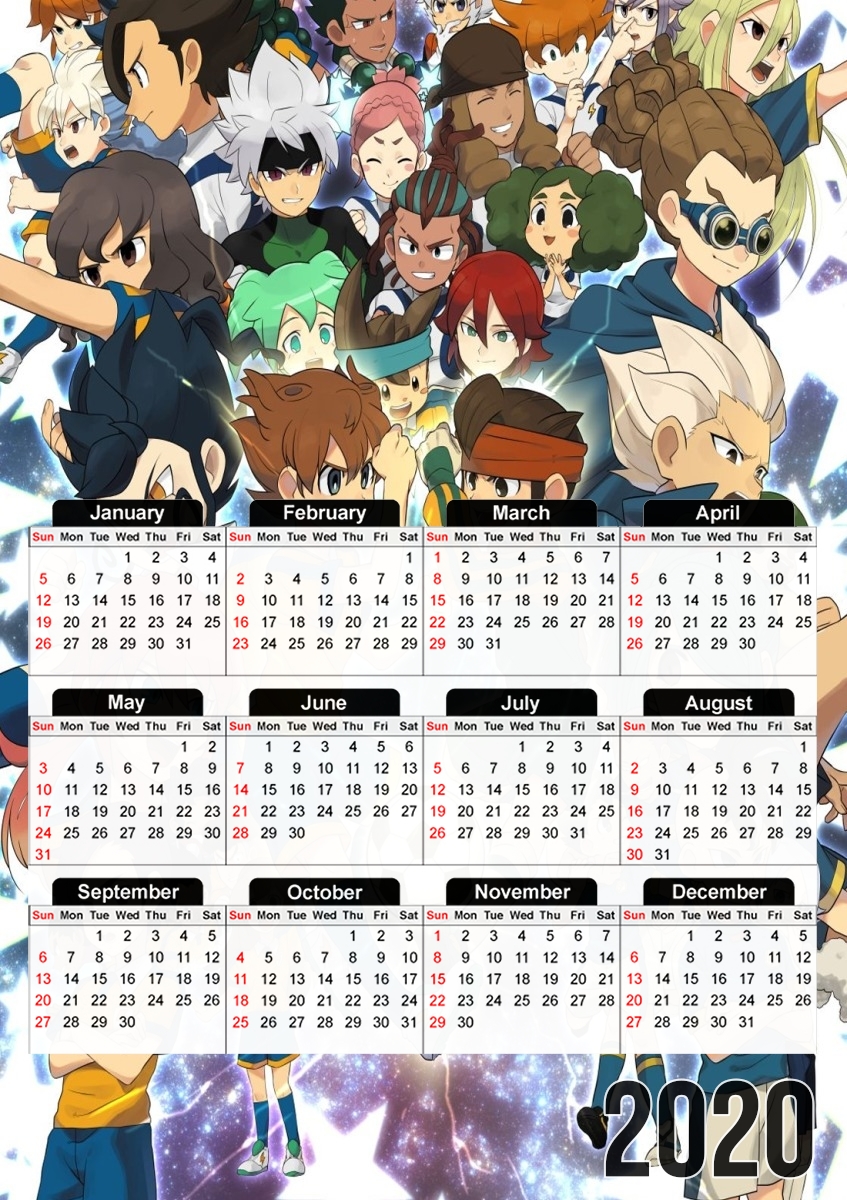  Inazuma Eleven Artwork for A3 Photo Calendar 30x43cm