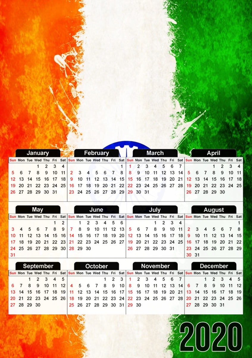  Indian Paint Spatter for A3 Photo Calendar 30x43cm
