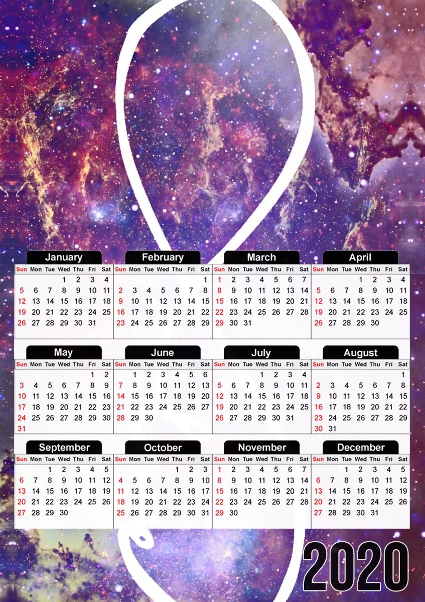  Infinity Love Galaxy for A3 Photo Calendar 30x43cm