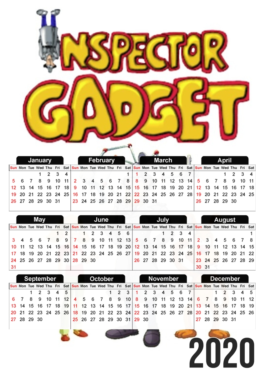  Inspecteur gadget for A3 Photo Calendar 30x43cm