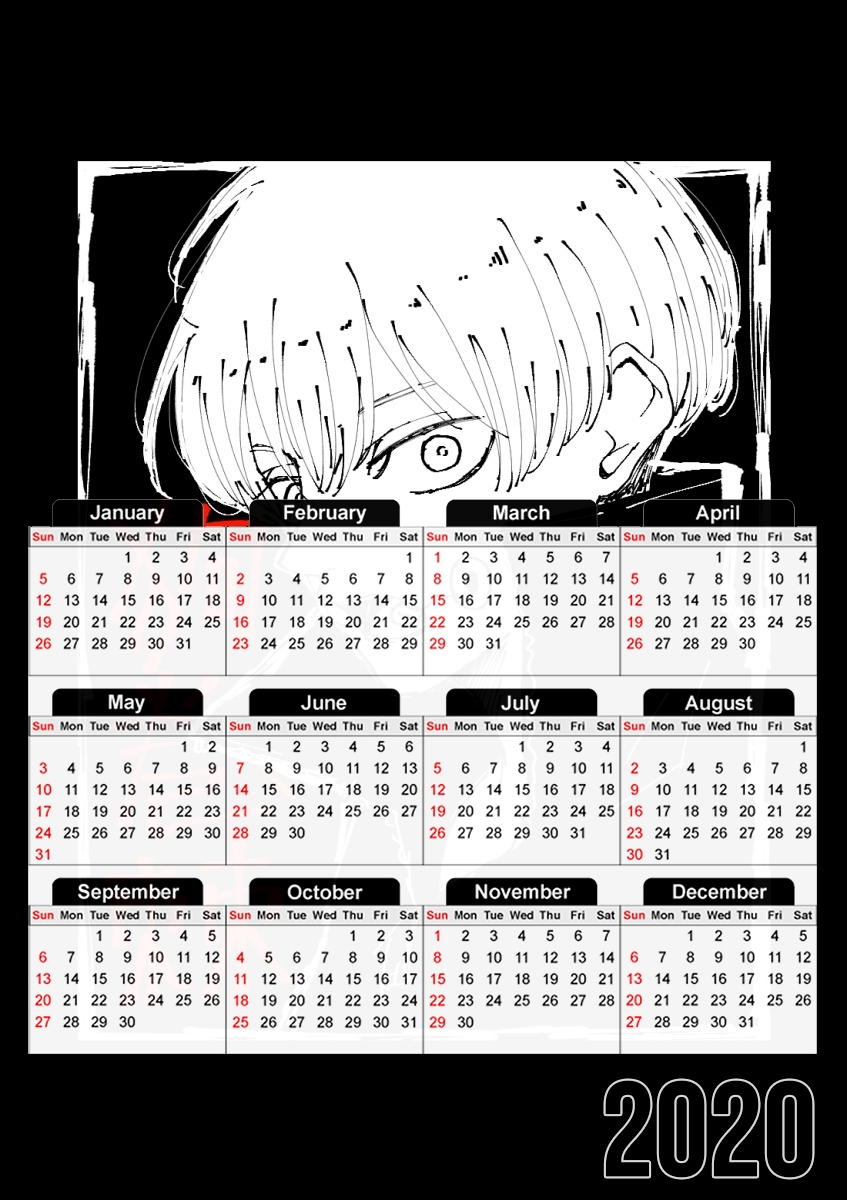  inumaki toge for A3 Photo Calendar 30x43cm