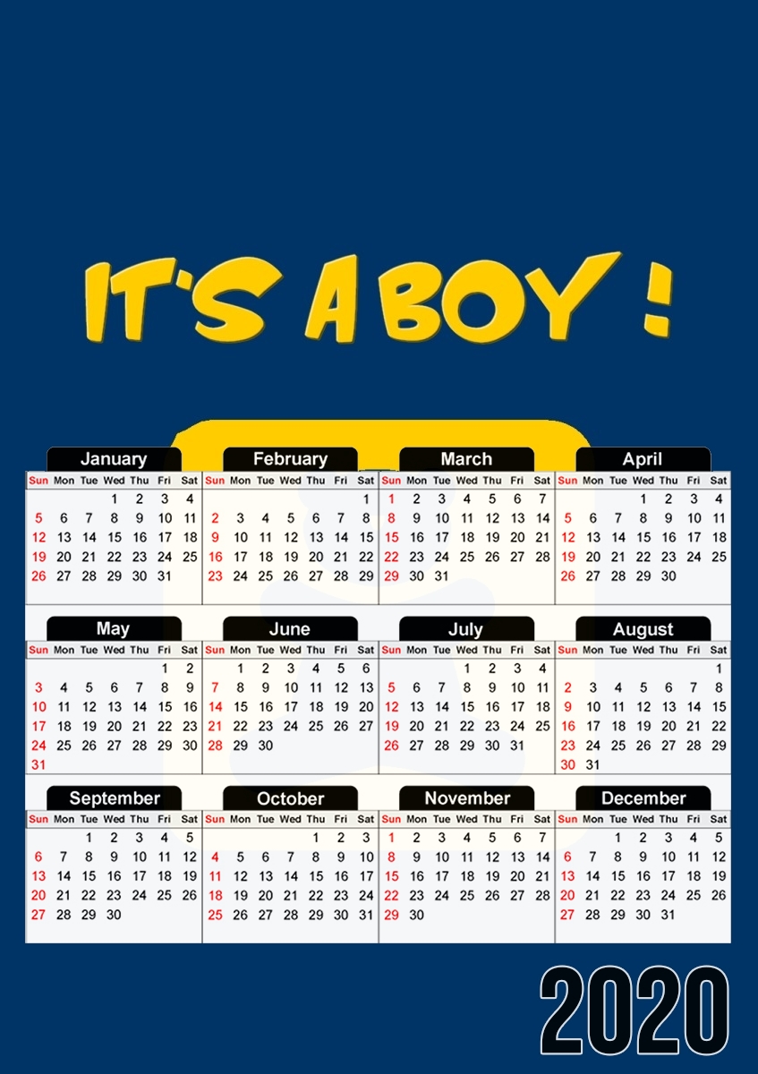  It's a boy! gift Birth for A3 Photo Calendar 30x43cm